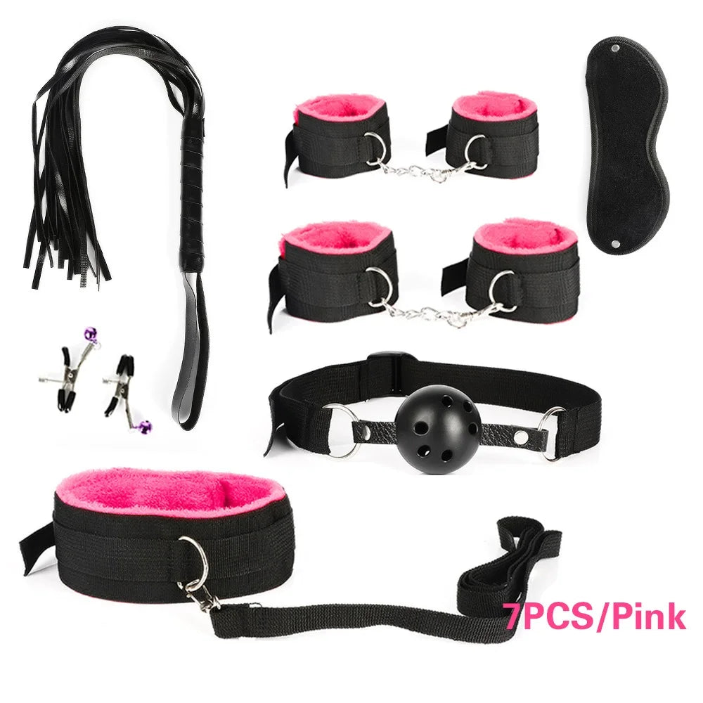 Niusida Sex Products Erotic Toys for Adults BDSM Sex Bondage Set Handcuffs Nipple Clamps Gag Whip Rope Sex Toys For Couples 2026