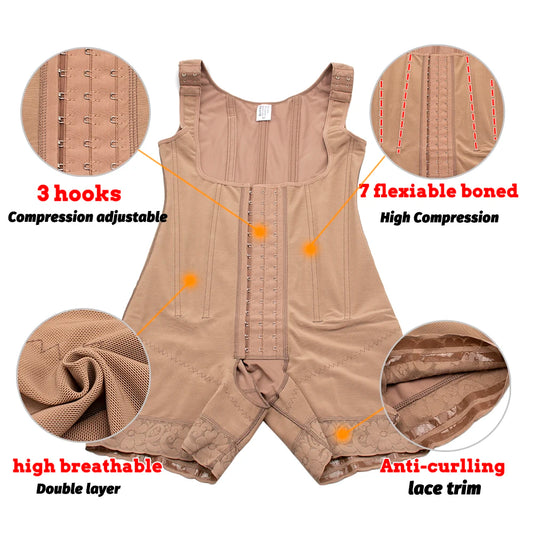 Fajas Colombianas Postquirúrgicas, Moldeadoras y Compresoras, Entrenador de Cintura, Levanta Glúteos, Ropa Moldeadora para Mujer, Moldeador Corporal Completo, Faja de Compresión BBL. Material Duradero.