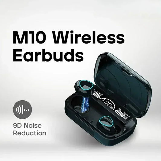Auriculares Inalámbricos M10 Original | Bluetooth, Estéreo, Cancelación de Ruido, Micrófono, Altavoz Portátil para Gaming y Deportes