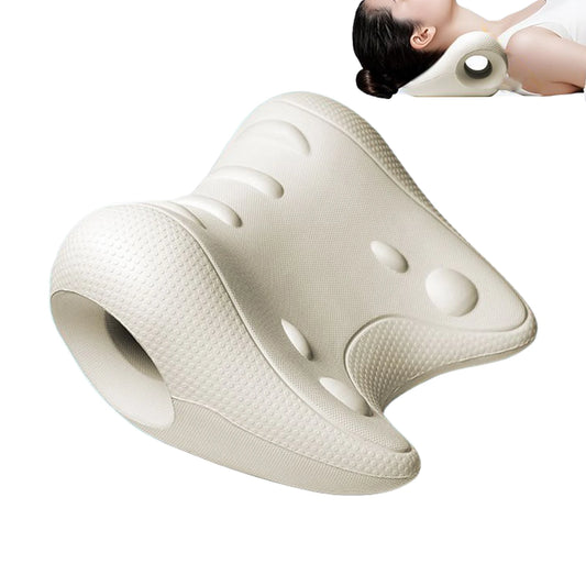 Almohada Masajeadora de Cuello en Forma de U — Almohada Ergonómica para Masaje y Relajación de Cuello y Hombros, Almohada Correctora para Enderezar el Cuello