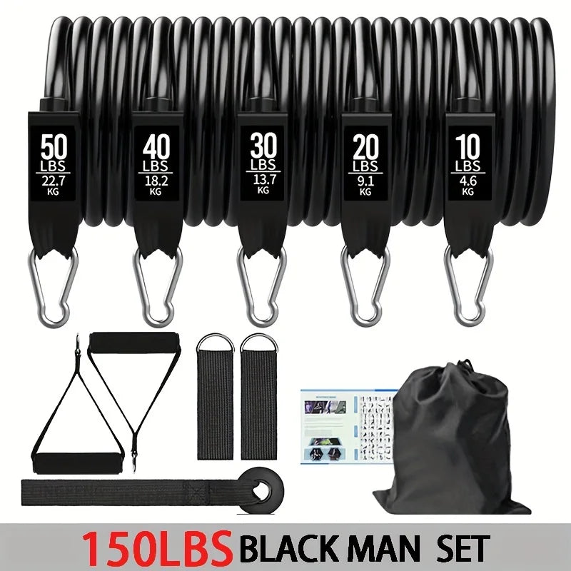 Resistance Bands Set, Exercise Bands With Door Anchor, Handles, Carry Bag, Legs Ankle Straps For Resistance Training. Ligas Elasticas para Crecimiento Muscular 2026