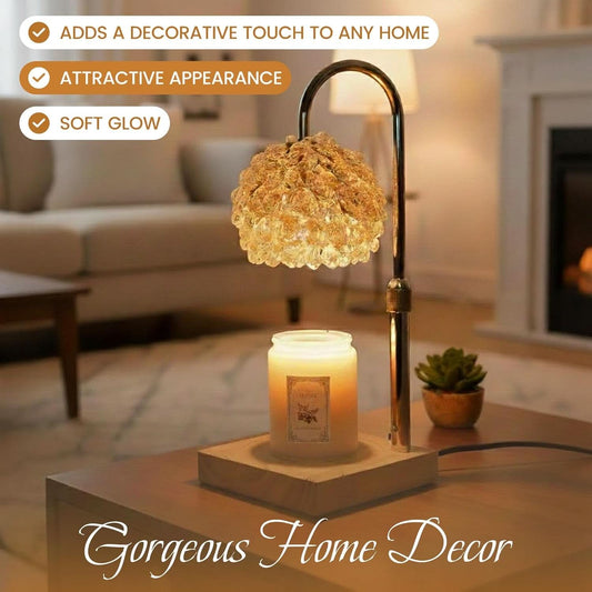 FullyAdjustable Crystal Candle Warmer Lamp With Timer