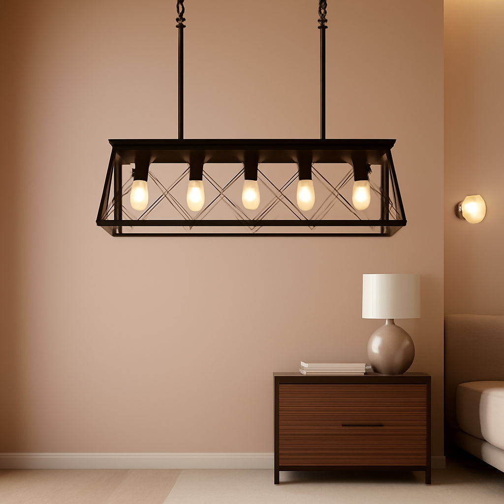 Oak And Orb Five Lights Farmhouse Style Chandelier Fixture