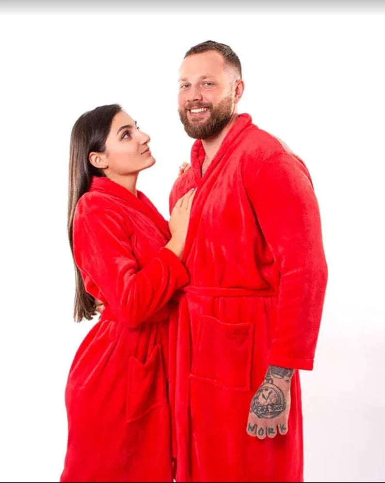 Matching King and Queen Plush Bathrobes Mr and Mrs Cozy Terry Robes for Couple Customized Gift for Him Wedding Honeymoon Robe. Bata de Baño para Pareja. Estilo Moderno 2026