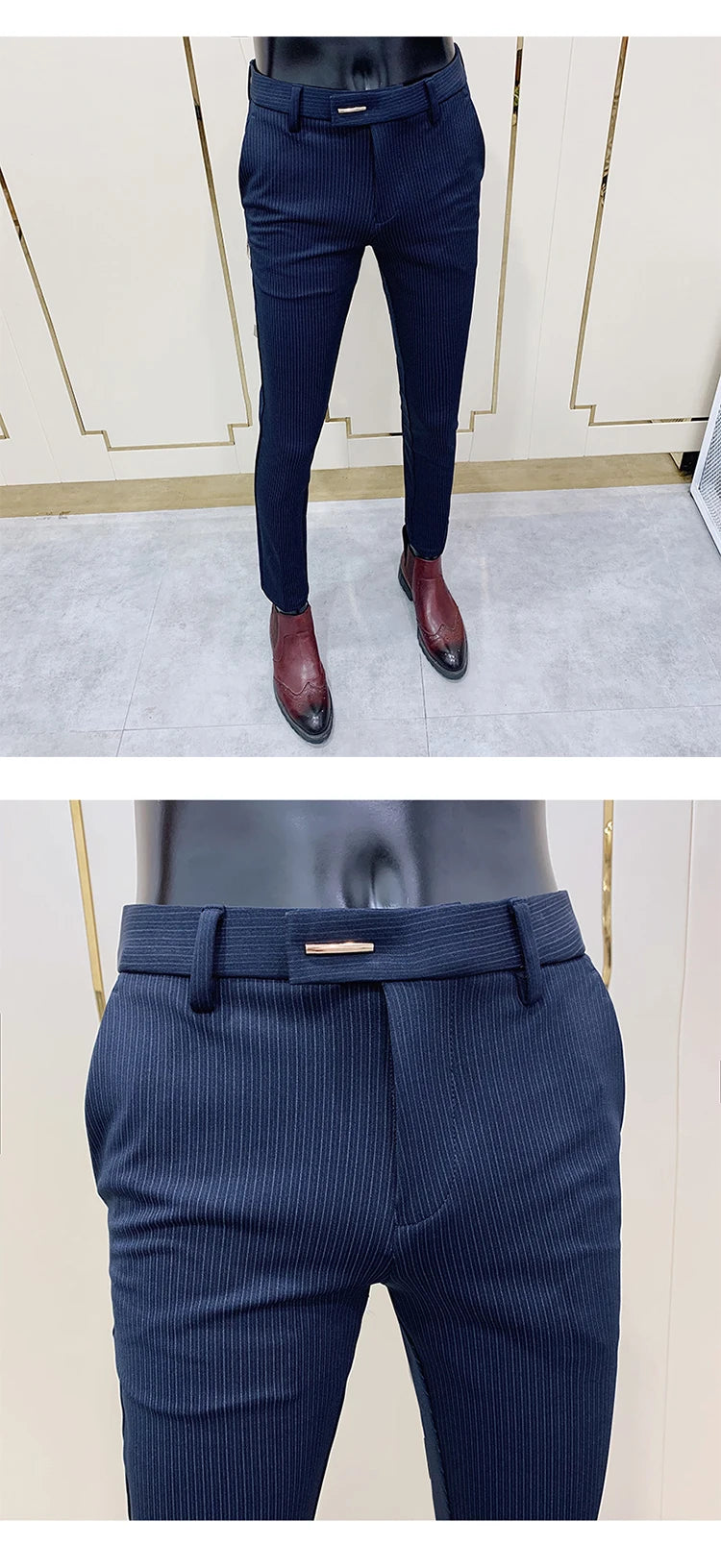 Men Suit Pants Formal Trousers Stretch Slim Pantalone Hombre Calça Masculina Solid Color Casual Dress Pants Fashion Men Clothing. Pantalones de Hombre, extra slim fit 2026. Elegantes