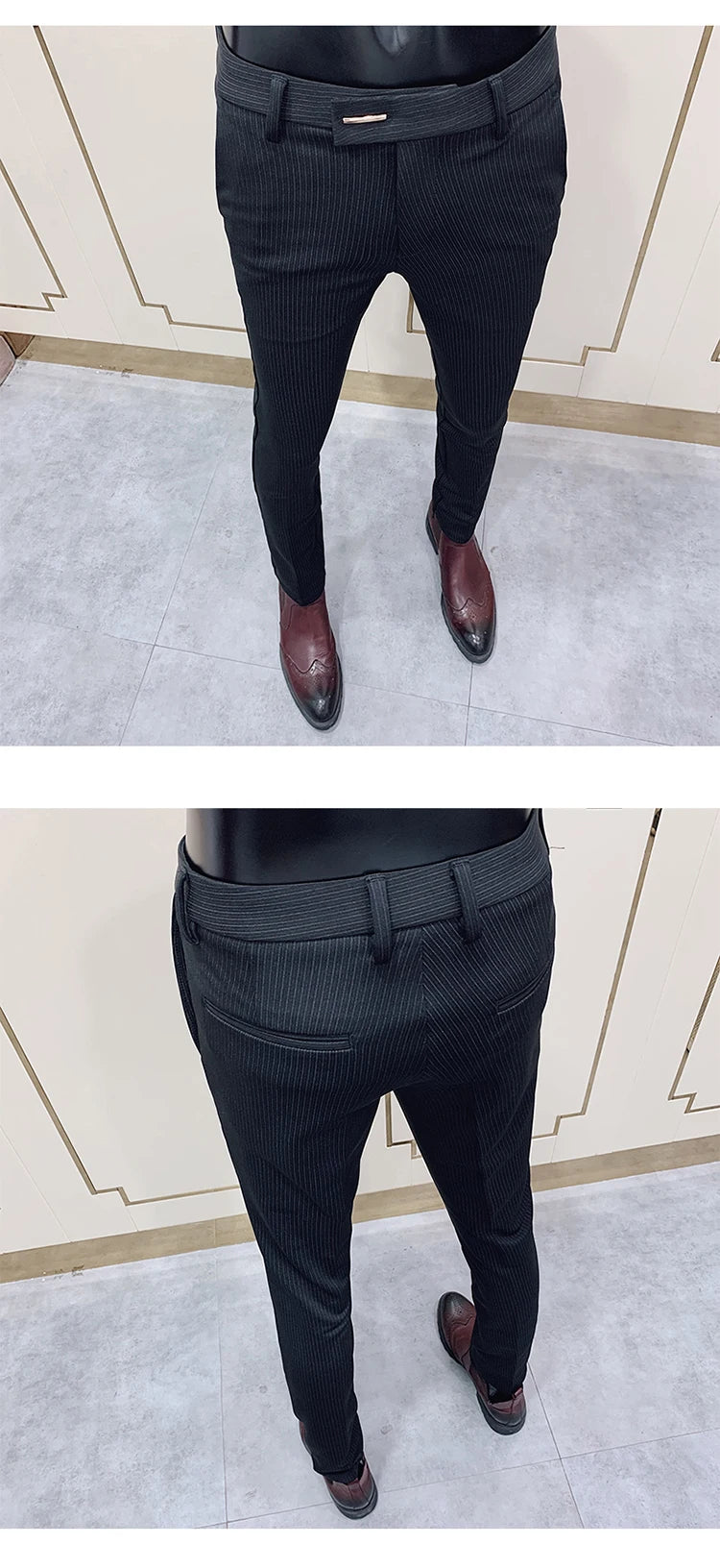 Men Suit Pants Formal Trousers Stretch Slim Pantalone Hombre Calça Masculina Solid Color Casual Dress Pants Fashion Men Clothing. Pantalones de Hombre, extra slim fit 2026. Elegantes