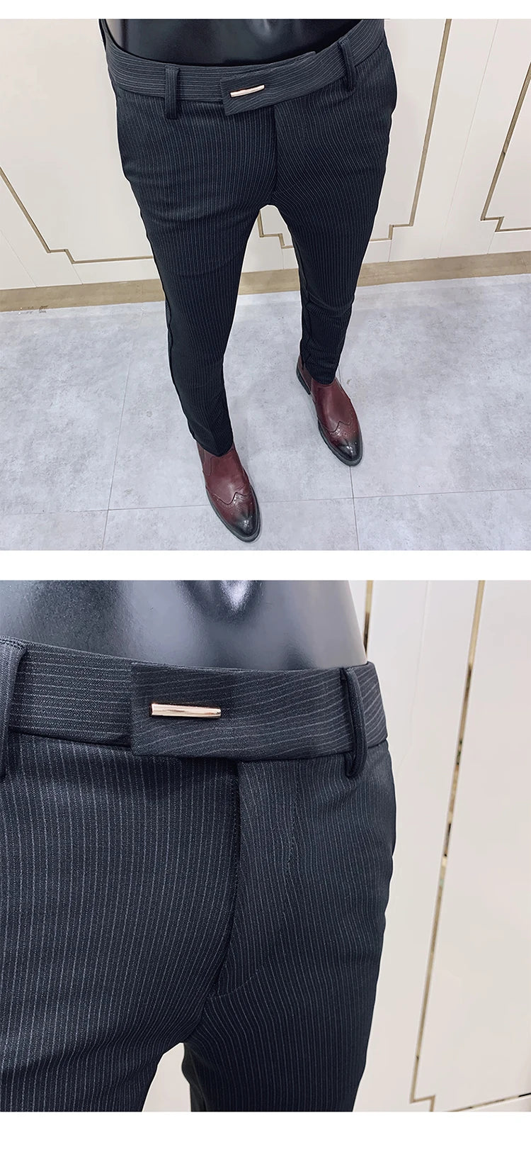 Men Suit Pants Formal Trousers Stretch Slim Pantalone Hombre Calça Masculina Solid Color Casual Dress Pants Fashion Men Clothing. Pantalones de Hombre, extra slim fit 2026. Elegantes
