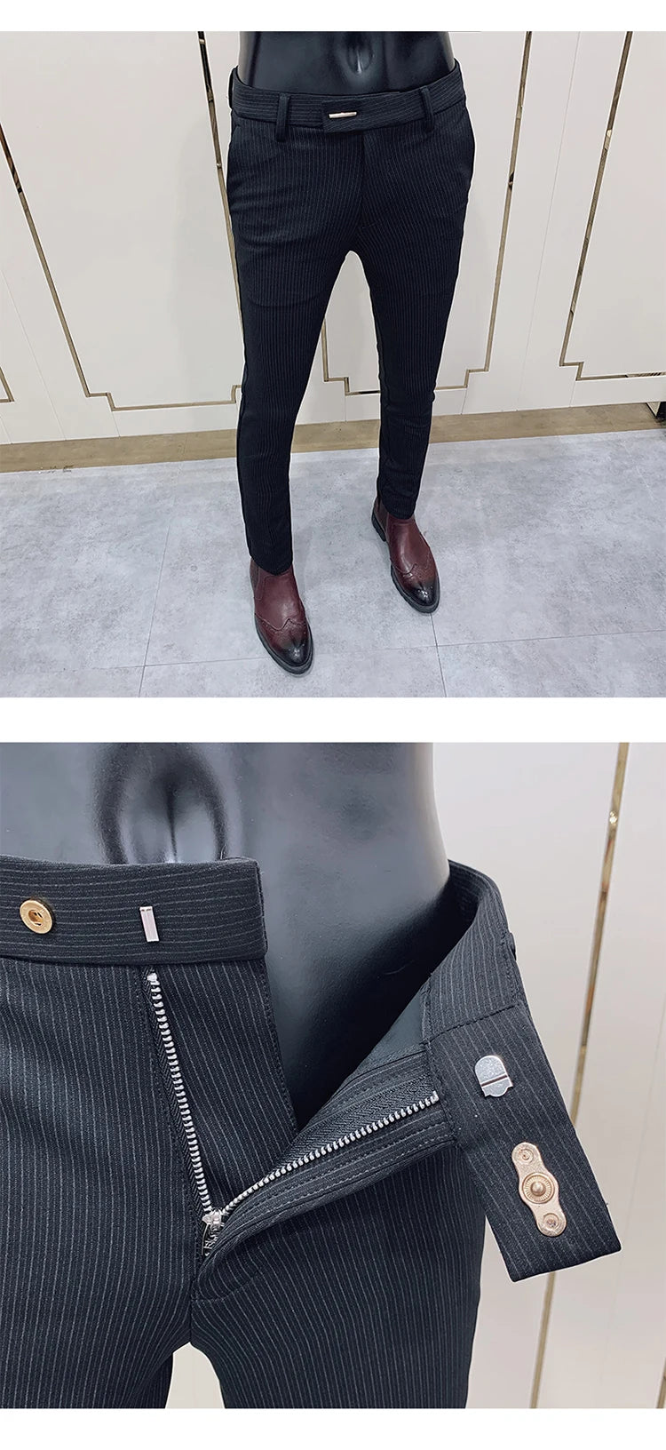Men Suit Pants Formal Trousers Stretch Slim Pantalone Hombre Calça Masculina Solid Color Casual Dress Pants Fashion Men Clothing. Pantalones de Hombre, extra slim fit 2026. Elegantes