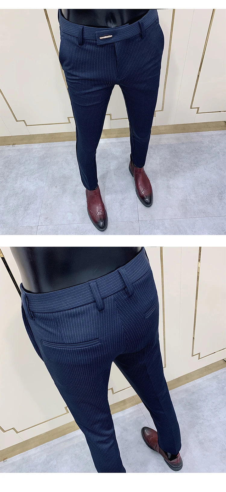Men Suit Pants Formal Trousers Stretch Slim Pantalone Hombre Calça Masculina Solid Color Casual Dress Pants Fashion Men Clothing. Pantalones de Hombre, extra slim fit 2026. Elegantes