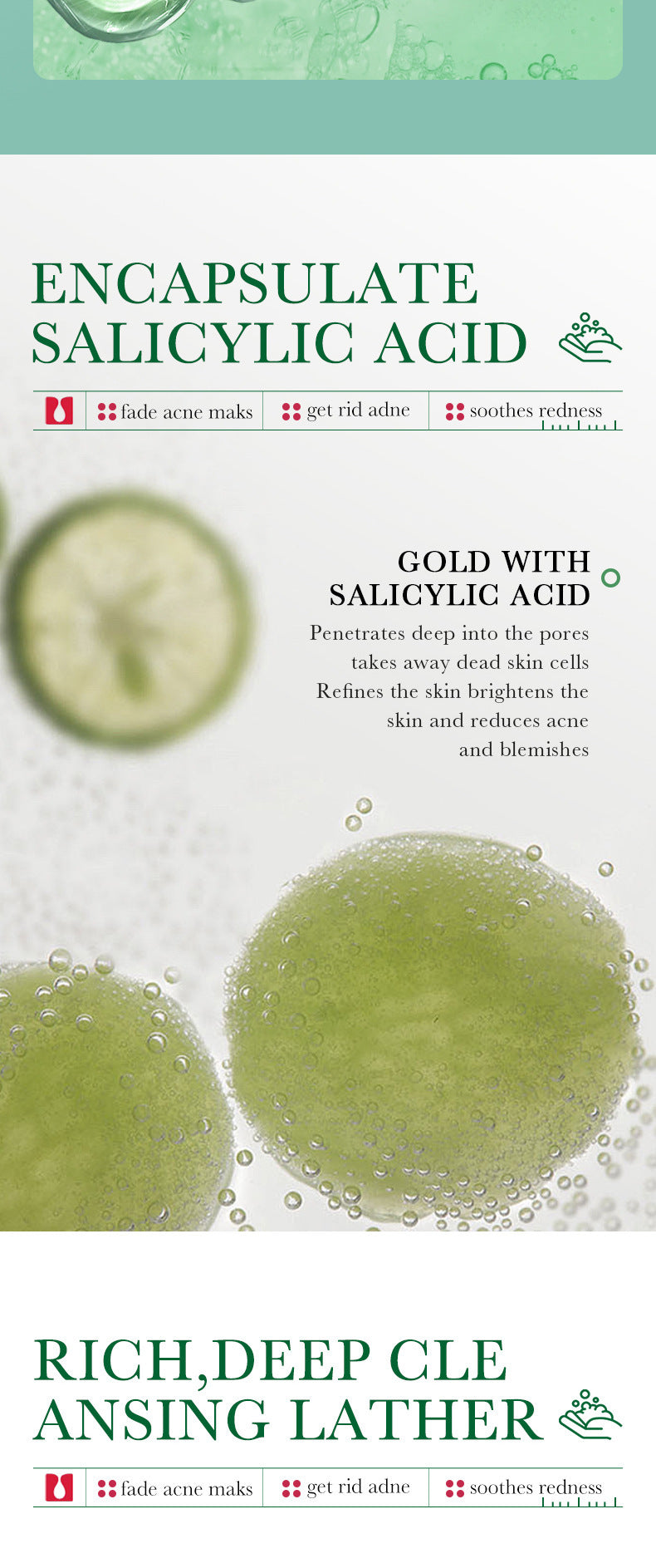 BIOAQUA Salicylic Acid Facial Cleanser Acne Treatment Moisturizing Oil Control skincare Face Wash Foam Face Cleanser Skin Care.2026 CREMA FACIAL DE ACIDO SALISILICO MEJORA LA APRIENCIA FACIAL Y ACTUA CONTRA EL ACNES. PROTEGE Y RESTABLECE LA ELASTICIDAD