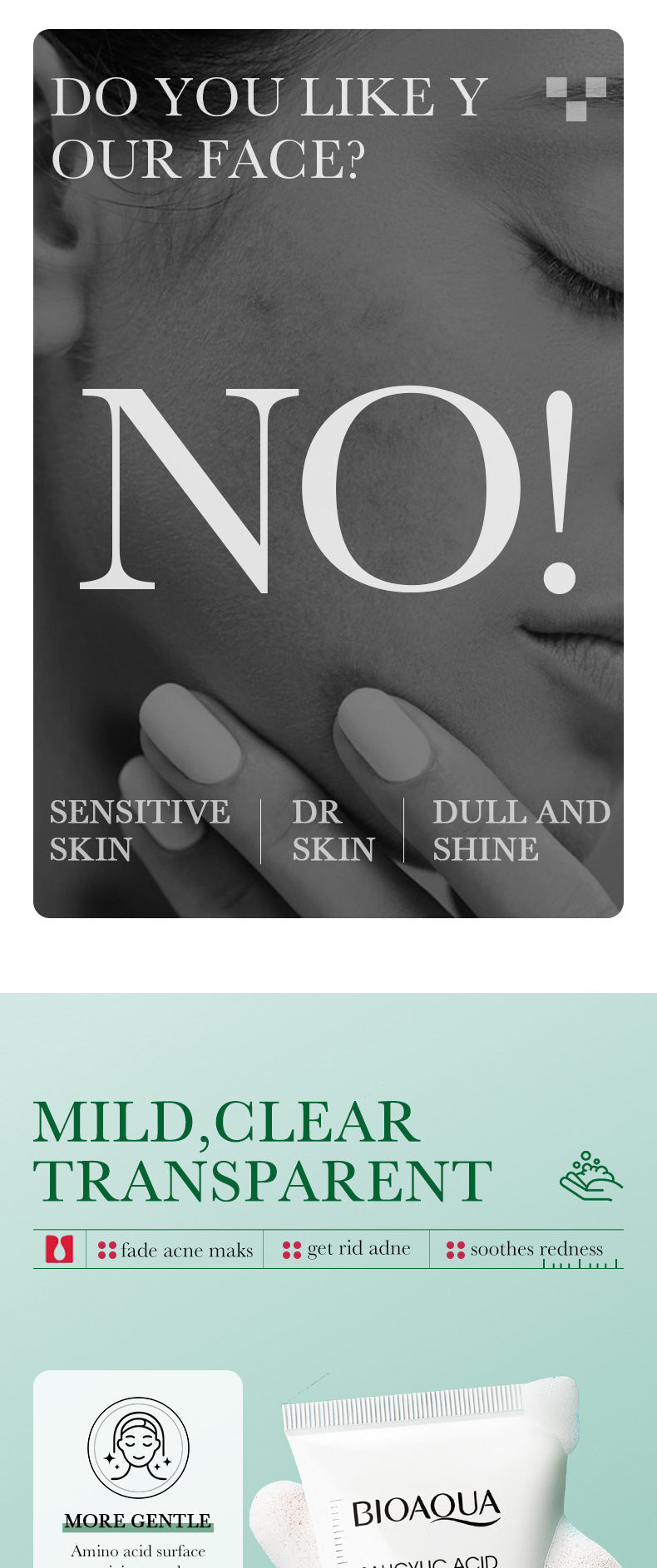 BIOAQUA Salicylic Acid Facial Cleanser Acne Treatment Moisturizing Oil Control skincare Face Wash Foam Face Cleanser Skin Care.2026 CREMA FACIAL DE ACIDO SALISILICO MEJORA LA APRIENCIA FACIAL Y ACTUA CONTRA EL ACNES. PROTEGE Y RESTABLECE LA ELASTICIDAD