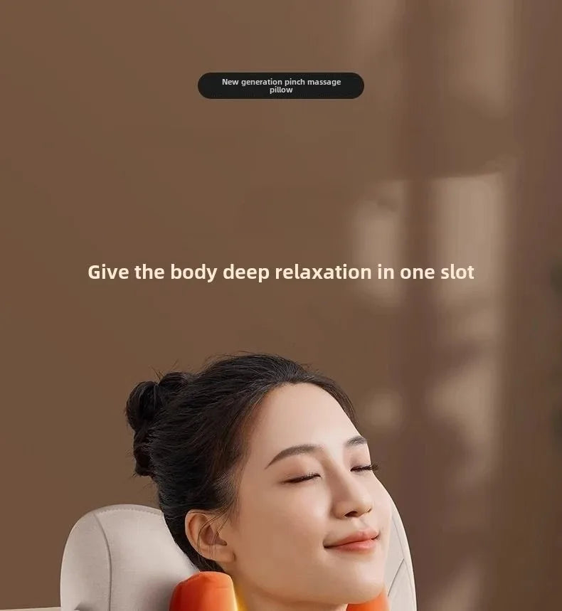 JAIYORL Almohada Masajeadora Eléctrica para Trapecio — Inalámbrica para Auto y Hogar, con Calor, para Cintura, Cuello, Piernas y Cervical, Masaje Shiatsu con Amasado