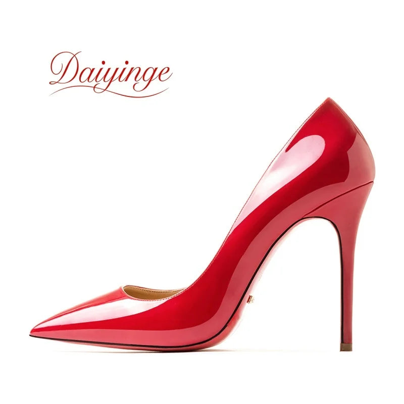 Elegant Woman Heeled Shoes 2026 Trend Luxury Red Bottoms High Heels Pointed Toe Stiletto Pumps 12 cm Party Dress Wedding Shoes 2026