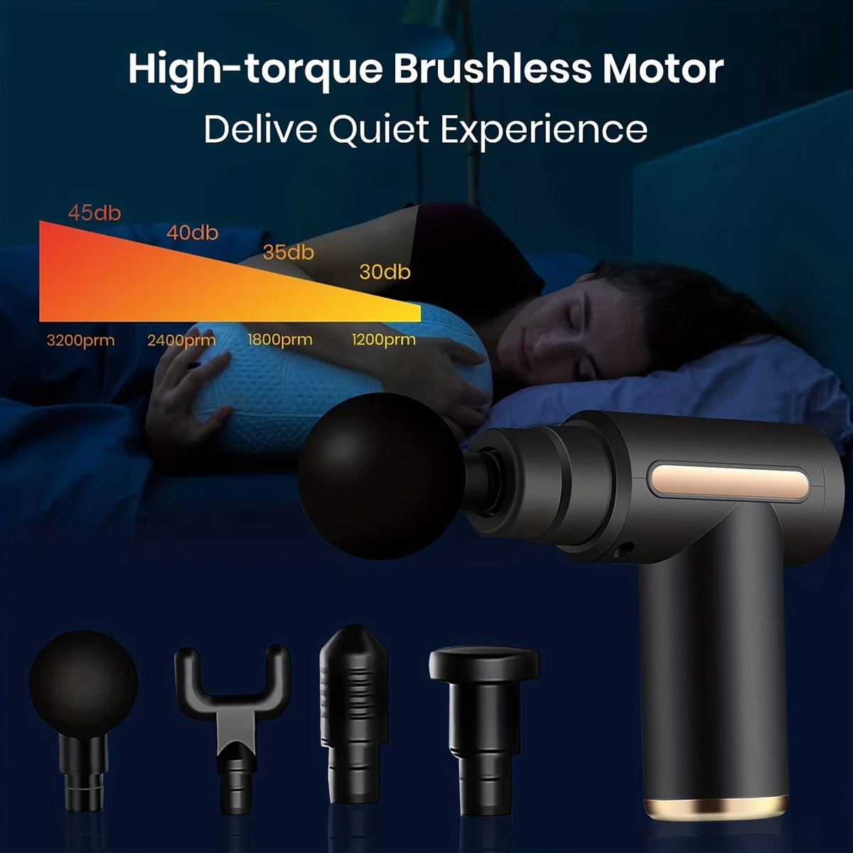 30 Level Massage Gun Fascia Deep Muscle Relax Body Neck Massager Electric Fitness Equipment Noise Reduction Male Female Masajiador Colporal