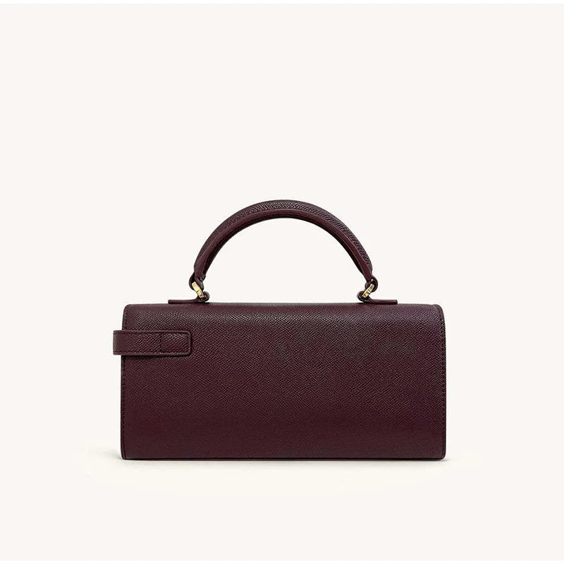 Luxury Brand Women's Lock-lock Handbag Retro High-quality Square Shoulder/crossbody Bag Fashionable High-end burgundy Women' Bag 2026