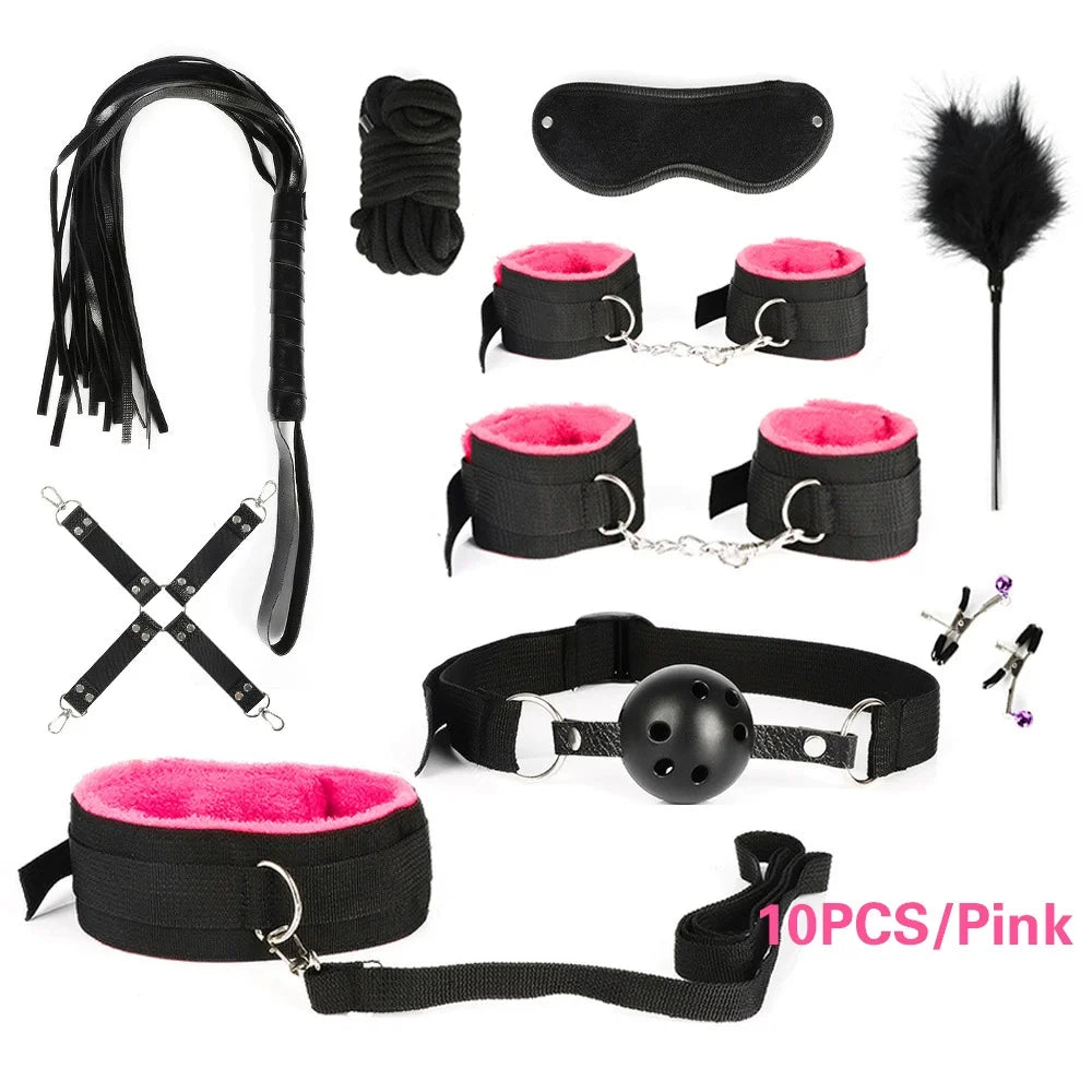Niusida Sex Products Erotic Toys for Adults BDSM Sex Bondage Set Handcuffs Nipple Clamps Gag Whip Rope Sex Toys For Couples 2026