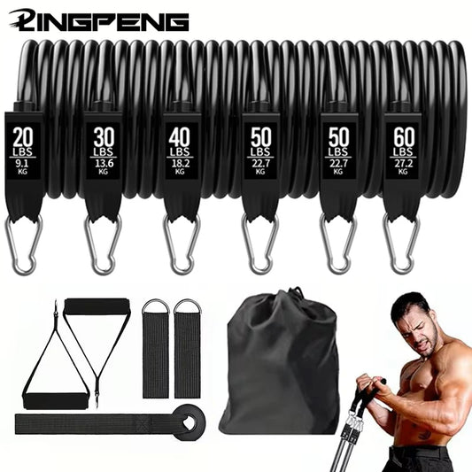 Resistance Bands Set, Exercise Bands With Door Anchor, Handles, Carry Bag, Legs Ankle Straps For Resistance Training. Ligas Elasticas para Crecimiento Muscular 2026