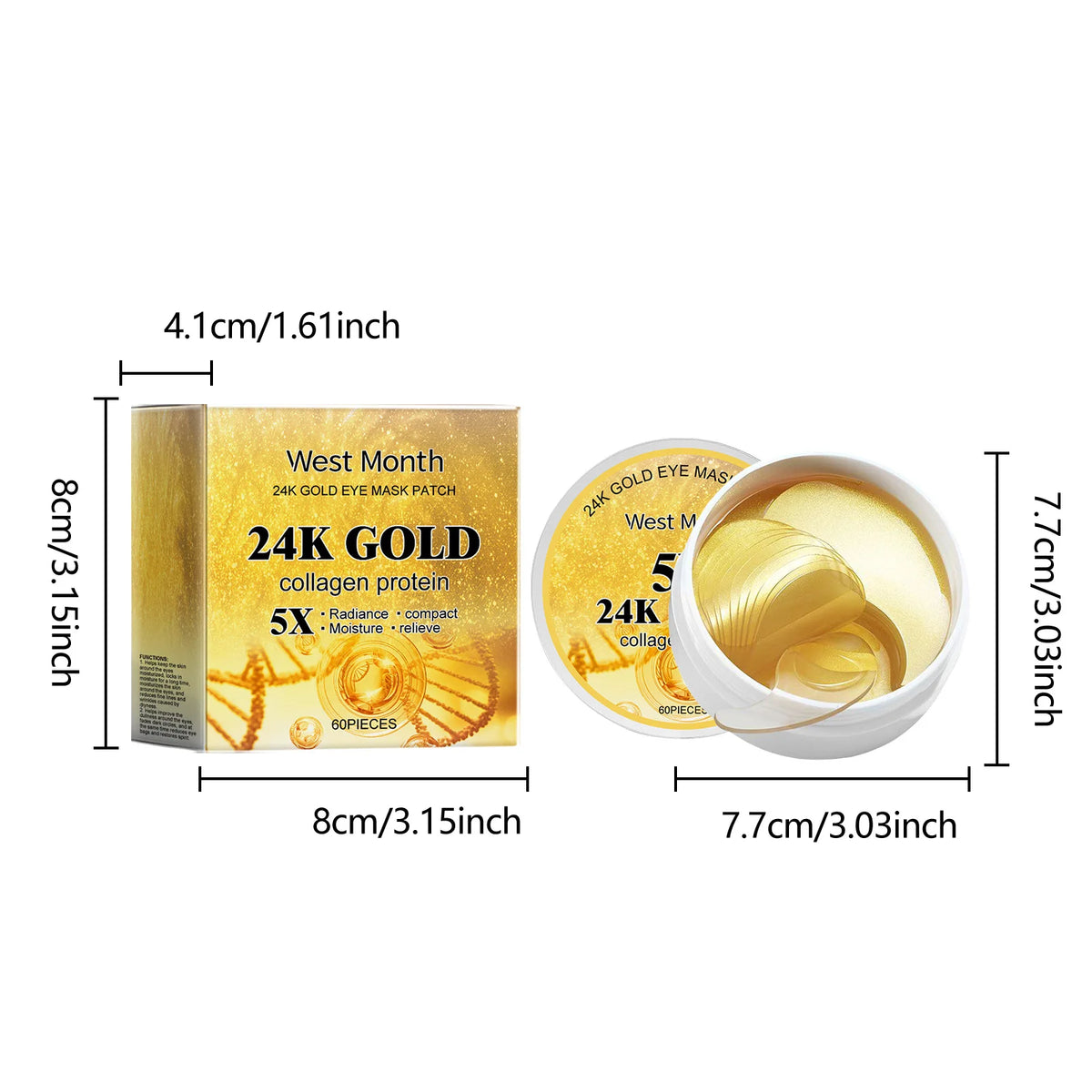 Set de Cuidado Facial de 24k Oro — Antiarugas, Desvanece Ojeras, Reafirmante, Hidratante, Reparador, Máscara para Ojos y Esencia, Cosméticos Coreanos.