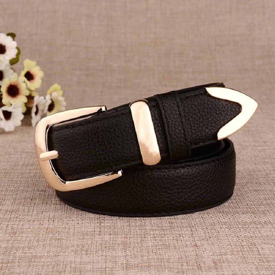 Women's Trousers Belt  Leather Trend White Belt Fashion High Quality Trouser Belts Solid Vintage Pin Buckle Ladies Strap 2026