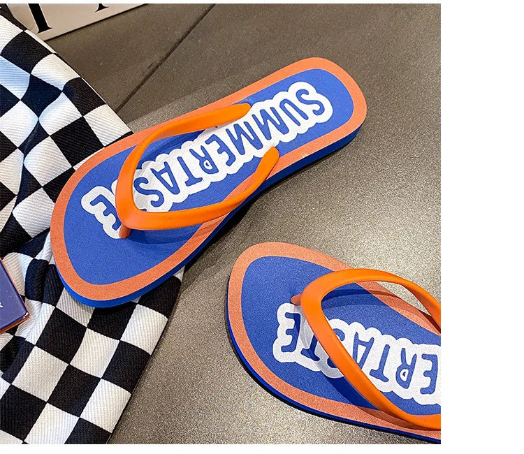 Women's Flip Flops 2025 New Summer Thick Bottom Clip Toe Fashion Beach Slippers Cool Slippers for Women 2026