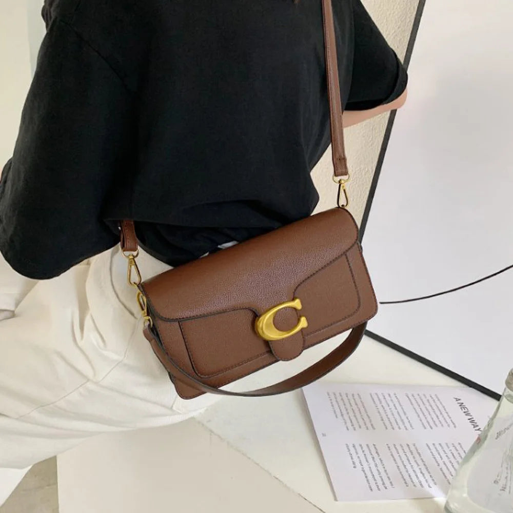 This year's new fashionable underarm shoulder bag with two shoulder straps and a diagonal small square bag 2026