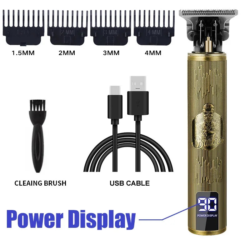 T9 Professional Electric Hair Clipper for Men Rechargeable Hair Cutting Machine Barber Shaver Haircut Remover Hair Trimmer 2026