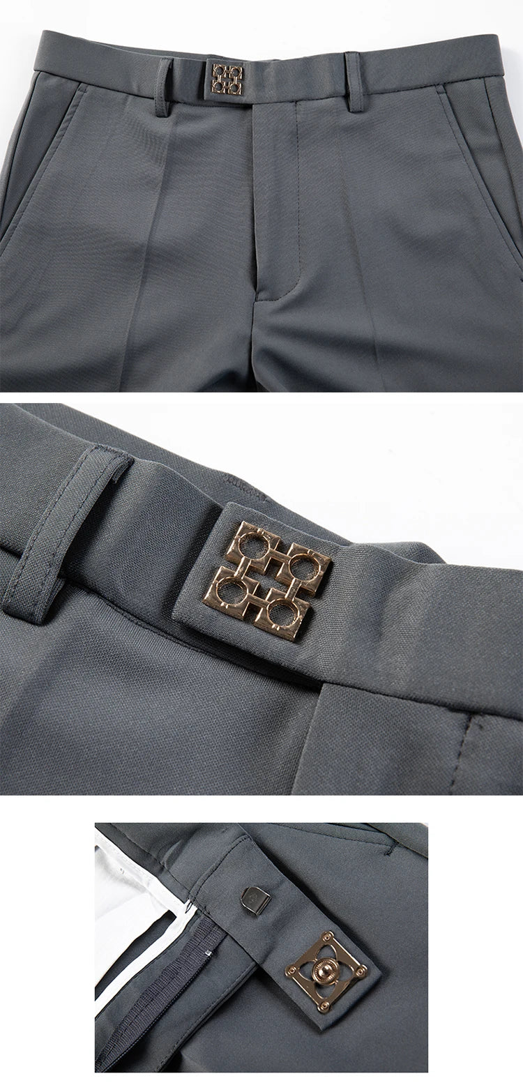 Men Suit Pants Formal Trousers Stretch Slim Pantalone Hombre Calça Masculina Solid Color Casual Dress Pants Fashion Men Clothing. Pantalones de Hombre, extra slim fit 2026. Elegantes
