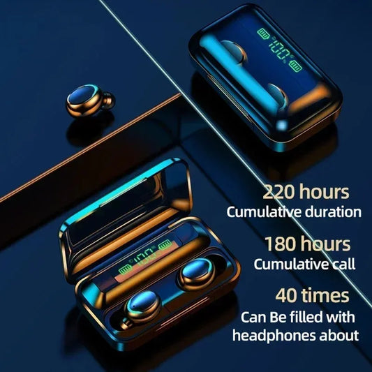 Auriculares Inalámbricos Bluetooth 5.3 TWS F9-5 | Sonido Potente, Diseño Deportivo, Micrófono HD