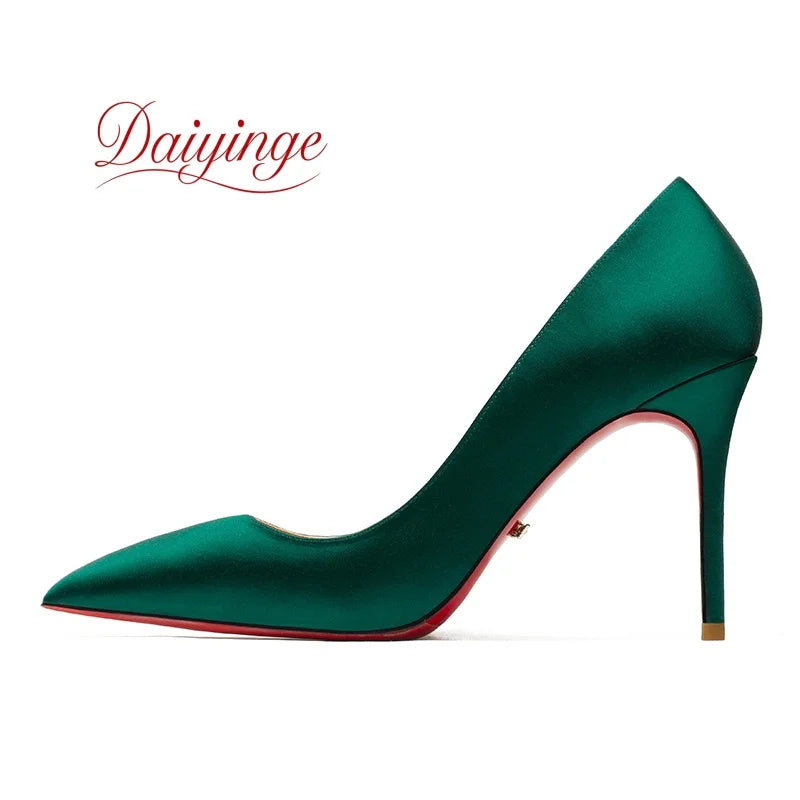 Elegant Woman Heeled Shoes 2026 Trend Luxury Red Bottoms High Heels Pointed Toe Stiletto Pumps 12 cm Party Dress Wedding Shoes 2026