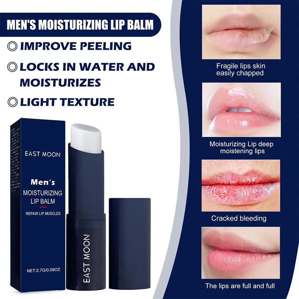 Men Lip Balm Moisturizing removing dead skin preventing dryness cracking reducing lip wrinkles relieving dryness lip care. Bálsamo labial para hombres: hidrata, evita resequedad y grietas, reduce arrugas labiales y remueve piel muerta.2026