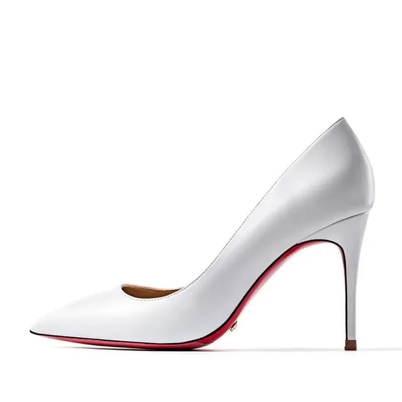 Plus Size 34-44 Sexy Red Shoes Dress Party Wedding High Heels Rubber Bottom Pointed Toe Spring Shallow Women Pumps 2025