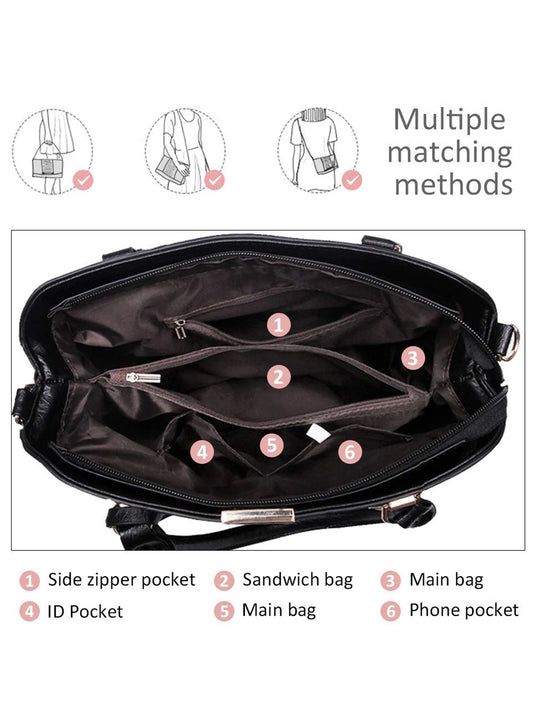 PahajimFashionWomenHandbagsPU LeatherAdjustableHandleSatchelShoulderBagsLadies Tote Bag Casual for OutdoorWorkingGifts forWomens 2026