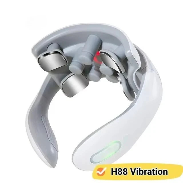 Masajeador Inteligente de Cuello y Hombros — Masaje Cervical con Vibración y Calor para Aliviar el Dolor, Pulso Terapéutico para las Vértebras Cervicales, Instrumento de Cuidado de la Salud