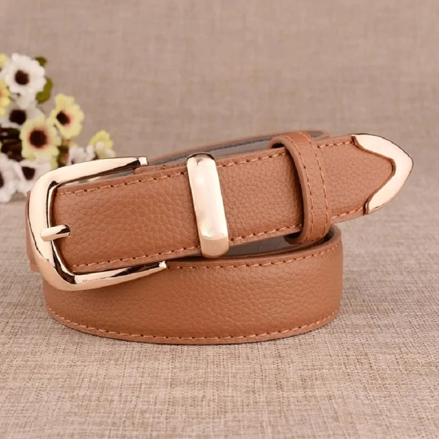 Women's Trousers Belt  Leather Trend White Belt Fashion High Quality Trouser Belts Solid Vintage Pin Buckle Ladies Strap 2026