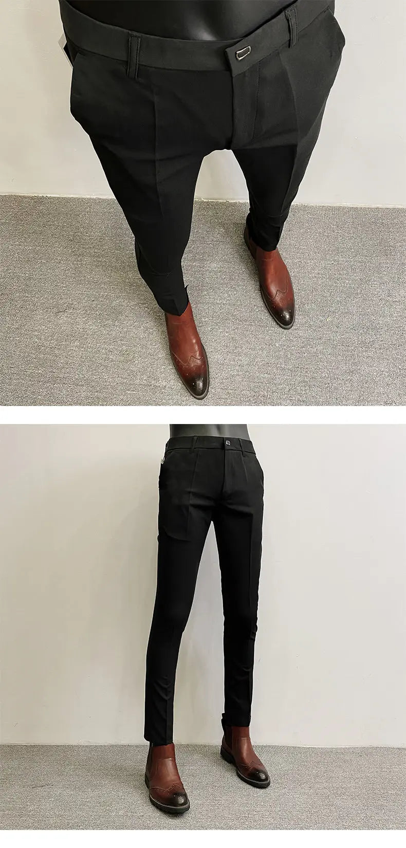 Men Suit Pants Formal Trousers Stretch Slim Pantalone Hombre Calça Masculina Solid Color Casual Dress Pants Fashion Men Clothing. Pantalones de Hombre, extra slim fit 2026. Elegantes