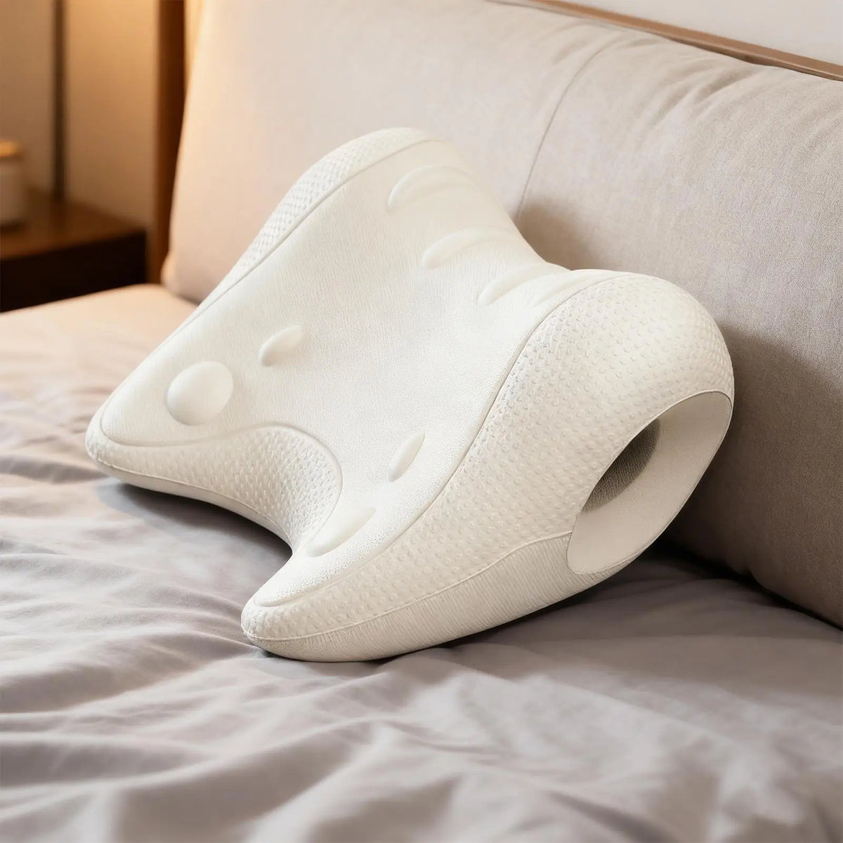 Almohada Masajeadora de Cuello en Forma de U — Almohada Ergonómica para Masaje y Relajación de Cuello y Hombros, Almohada Correctora para Enderezar el Cuello
