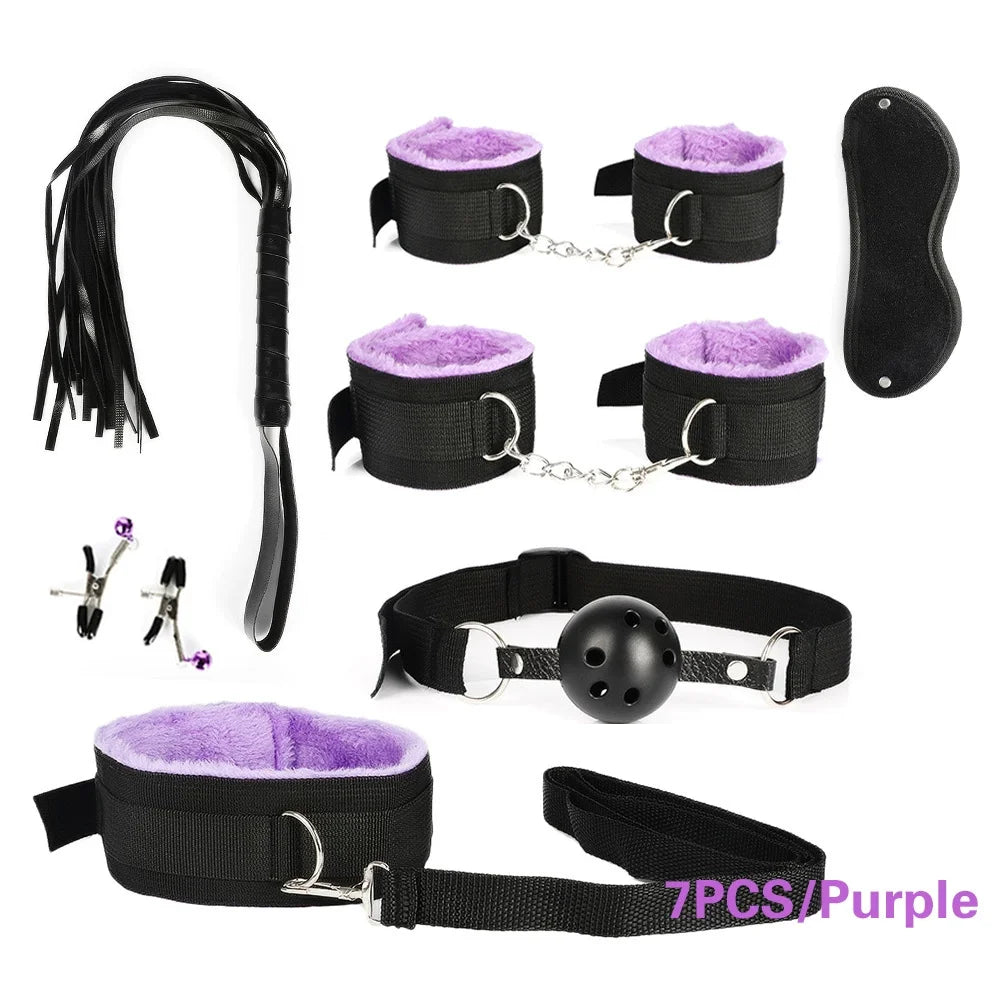 Niusida Sex Products Erotic Toys for Adults BDSM Sex Bondage Set Handcuffs Nipple Clamps Gag Whip Rope Sex Toys For Couples 2026