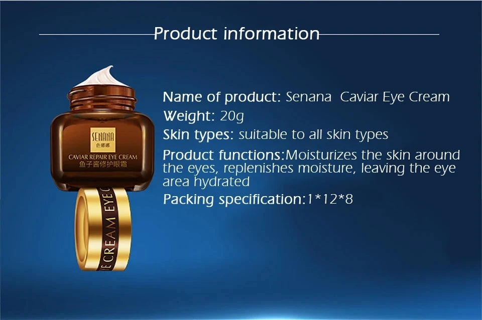 Moisturizing Face Serum and Cream Brighten Firming Anti-wrinkle Collagen Pre-Essence Caviar Eye Cream Dark Circle Eyebag Remover 2026 Eliminador de Ojeras y Bolsas en Los Ojos
