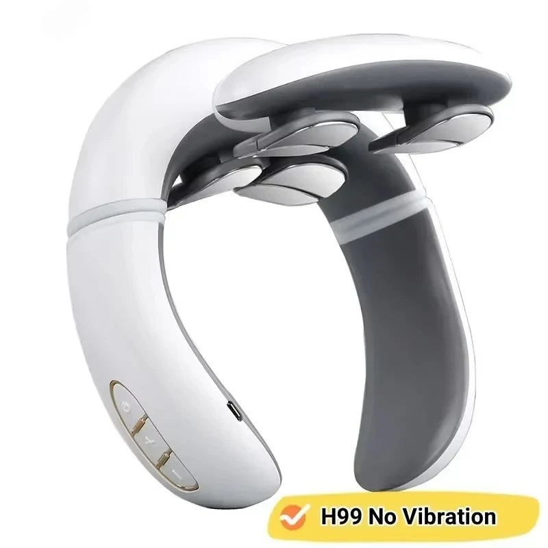 Masajeador Inteligente de Cuello y Hombros — Masaje Cervical con Vibración y Calor para Aliviar el Dolor, Pulso Terapéutico para las Vértebras Cervicales, Instrumento de Cuidado de la Salud