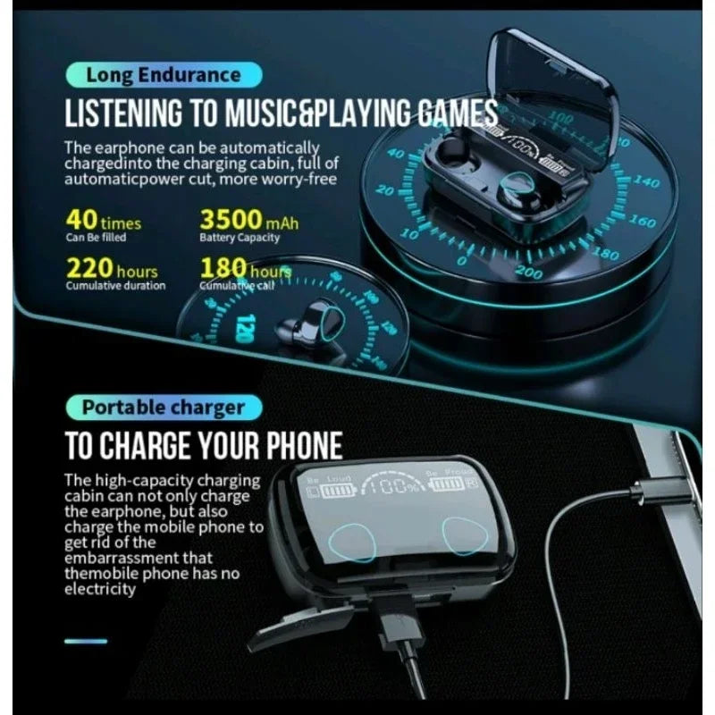 Auriculares Inalámbricos M10 TWS Bluetooth | Sonido Estéreo HD, Estuche de Carga, Waterproof, Micrófono Integrado