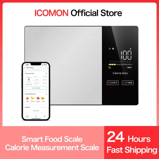 5kg Kitchen Food Scale, Smart Food Calorie Scale Kitchen Cooking Baking Scales, Stainless Steel Nutrition Scale with Free App. Pesa para Medir Calorias y Mejorar la Alimentacion
