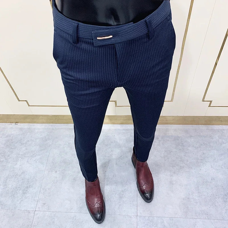 Men Suit Pants Formal Trousers Stretch Slim Pantalone Hombre Calça Masculina Solid Color Casual Dress Pants Fashion Men Clothing. Pantalones de Hombre, extra slim fit 2026. Elegantes