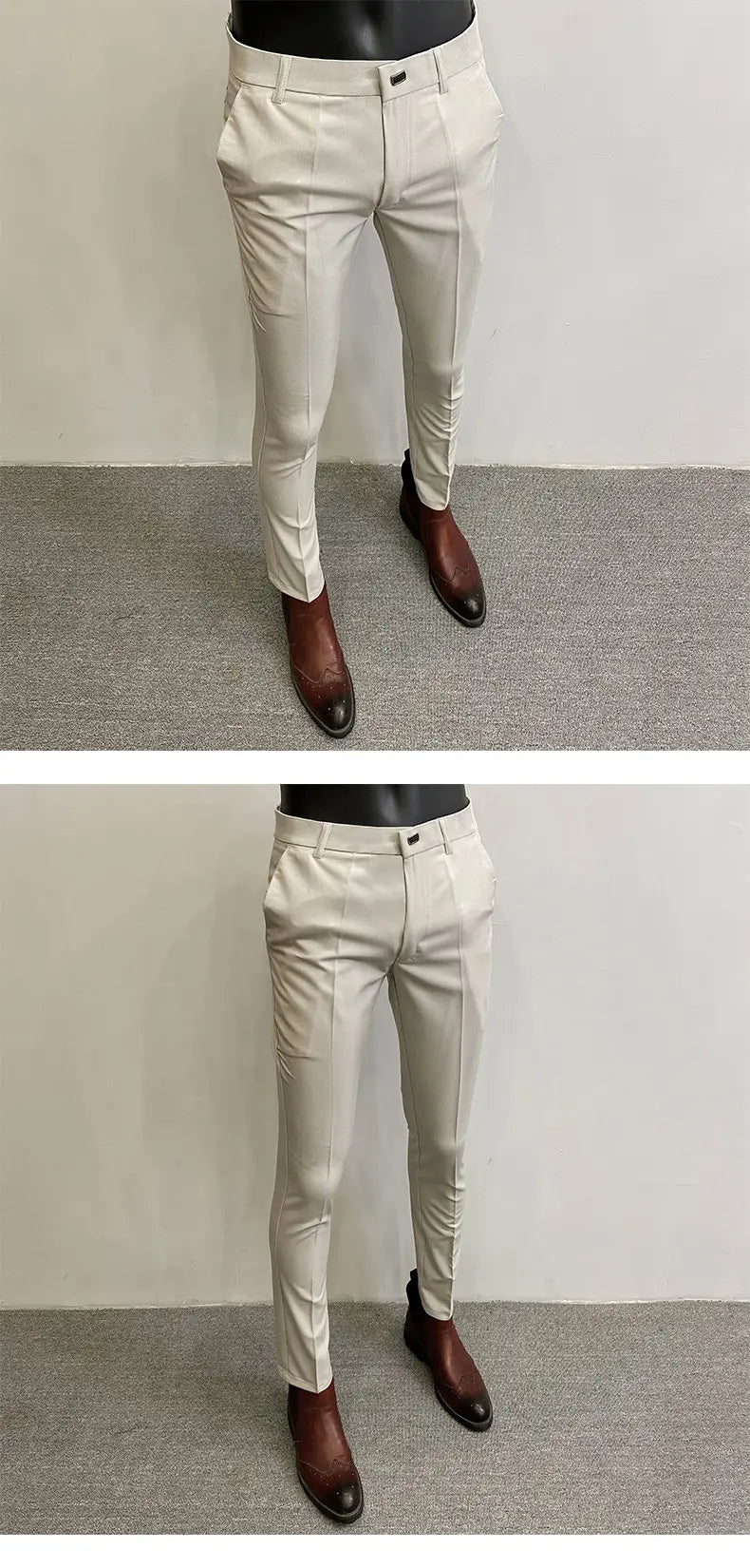 Men Suit Pants Formal Trousers Stretch Slim Pantalone Hombre Calça Masculina Solid Color Casual Dress Pants Fashion Men Clothing. Pantalones de Hombre, extra slim fit 2026. Elegantes