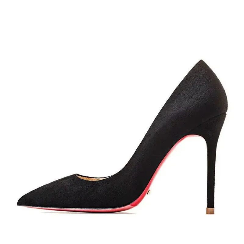Plus Size 34-44 Sexy Red Shoes Dress Party Wedding High Heels Rubber Bottom Pointed Toe Spring Shallow Women Pumps 2025