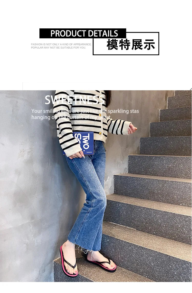 Women's Flip Flops 2025 New Summer Thick Bottom Clip Toe Fashion Beach Slippers Cool Slippers for Women 2026