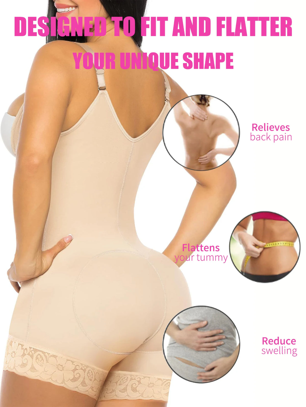 Fajas Postparto para Mujer, Moldeador Corporal de Alta Compresión, Reductor Adelgazante para Mujer, Ropa Interior Sexy, Body Moldeador Push Up. Compresion Extrema Alta
