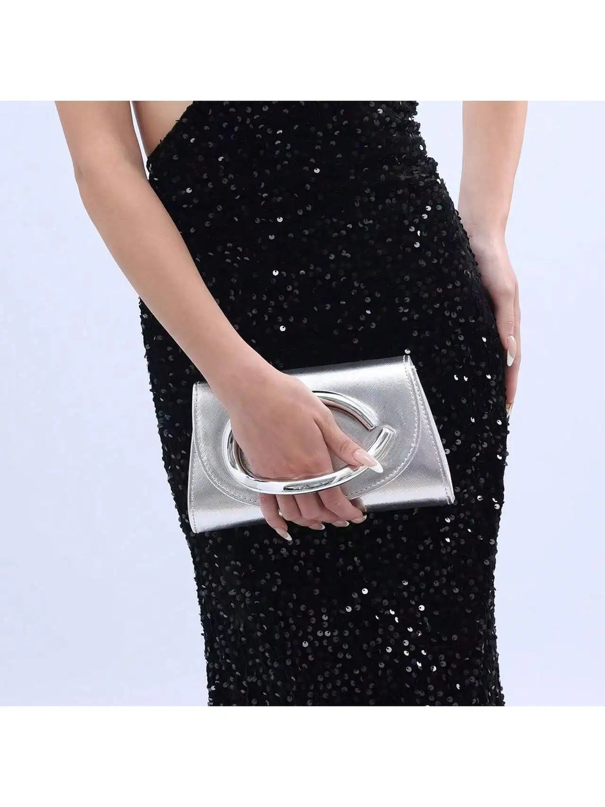 Glamorous Glitter Women's Evening Clutch - Velvet Handbag with Detachable Chain (Party/Prom). 2026