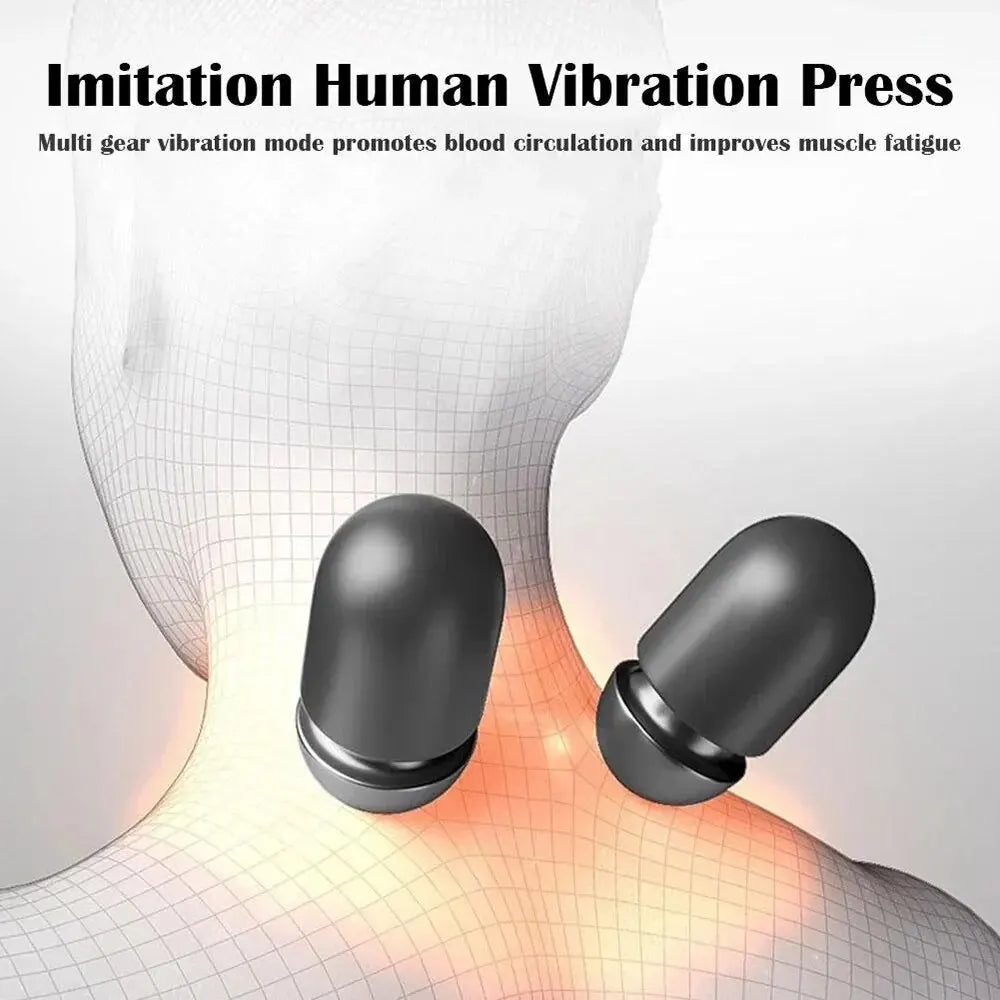 Almohada Masajeadora de Cuello — Eléctrica con Compresión Caliente, Masaje Vibratorio, Almohada Cervical para Dormir y Relajación, Espuma Viscoelástica con Soporte para la Columna