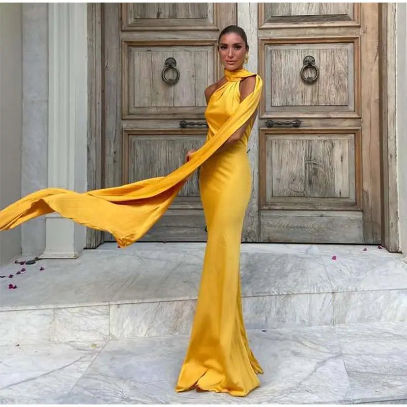 Elegant Ribbon Halter Dress Women Solid Off Shoulder Sleeveless Backless Slim Maxi Dresses 2025 Summer Autumn Party Robes Lady 2026 Vestido Elegante Para Ocasión Especial