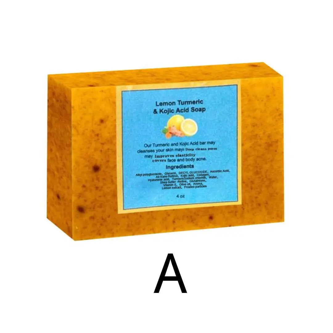 Turmeric Soap & Kojic Acid Soap Body And Facial Cleaning Handmade Soap For Dark Skin Glowing Even Skin Tone Tender Skin Care.2026 JABON MAGIGO FACIL DE CURCUMA HIDRATA Y REJUVENECE TU PIEL